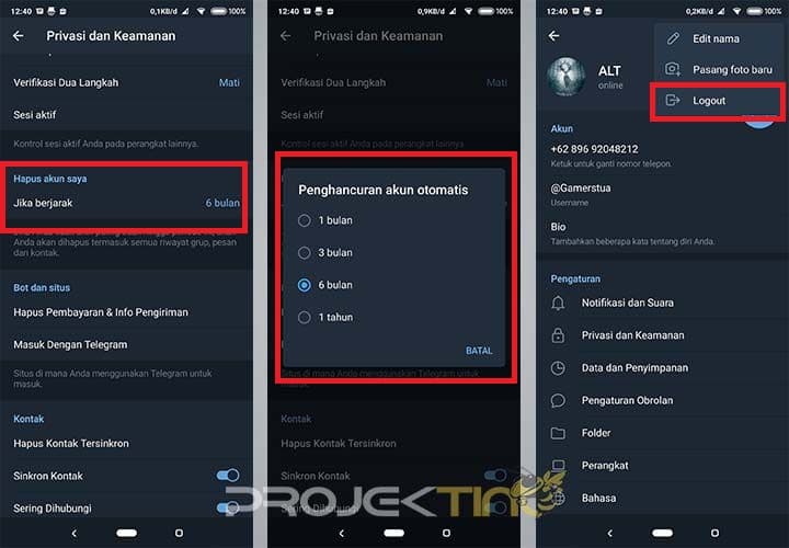 Cara Menonaktifkan Telegram Permanen