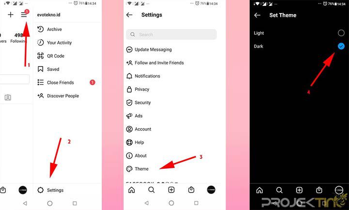 Cara Mengubah Tema Instagram Menjadi Hitam di Android dan IOS
